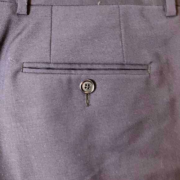 John Varvatos Star USA Navy Blue Wool Flat Front Dress Pants Size 34 X 30 - Picture 6 of 9